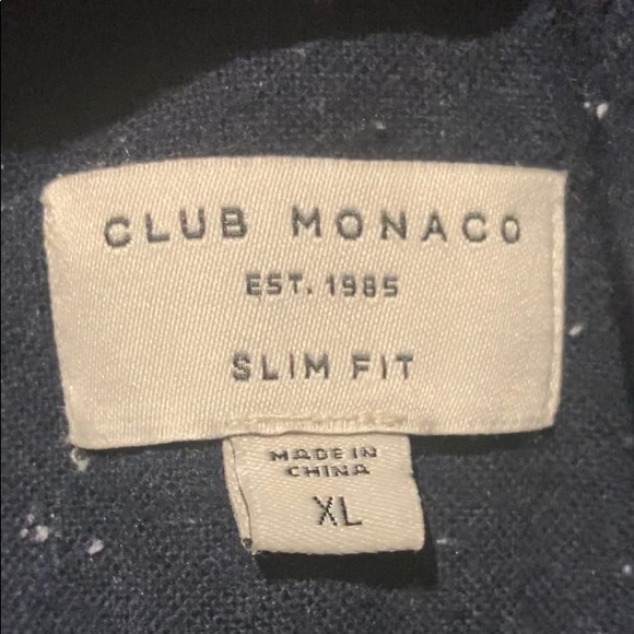 XL Slim Fit Club Monaco textured Button Up - Picture 4 of 5